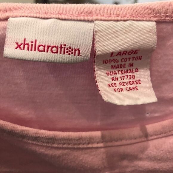 Pink love heart xhilaration long sleeve tee - Picture 2 of 2